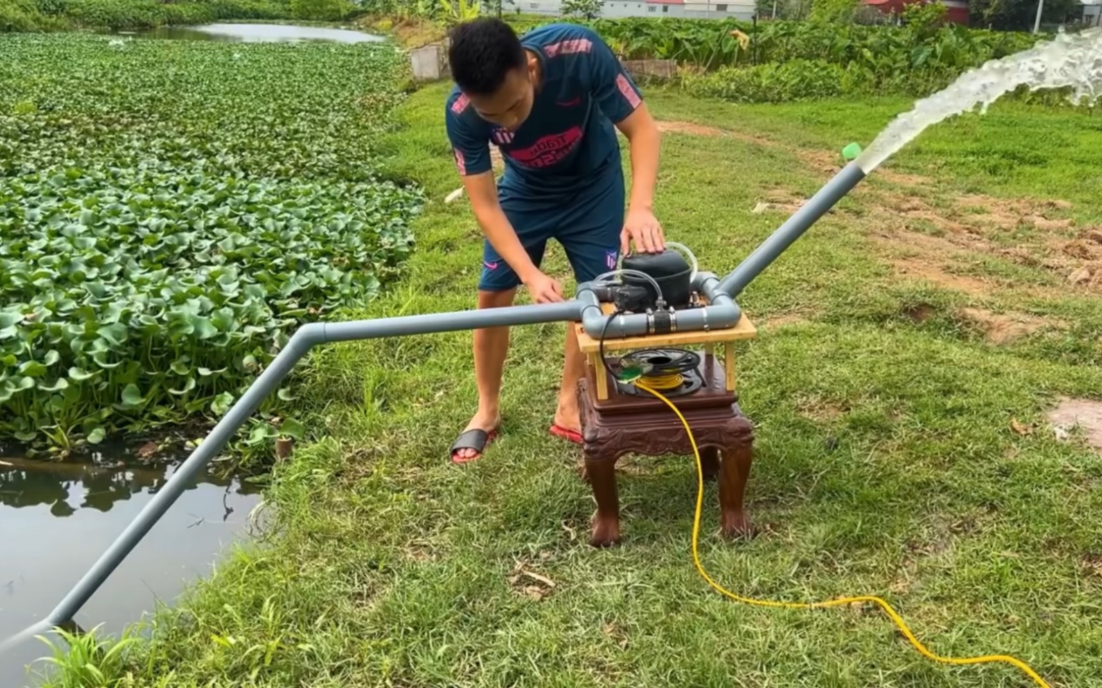 压缩机变身抽水泵？一小时能抽干两个鱼塘的真相与改装指南
